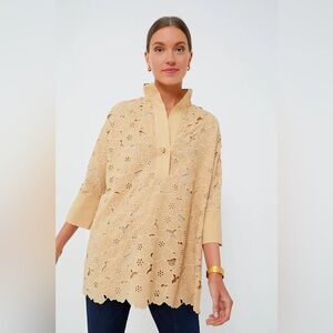 26J Tuckernuck Tan Lace Willow Blouse